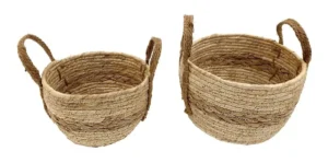 Set x2 Canastos De Mimbre M5 - Bazar