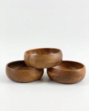 Cuenco de Madera x3 - Bazar