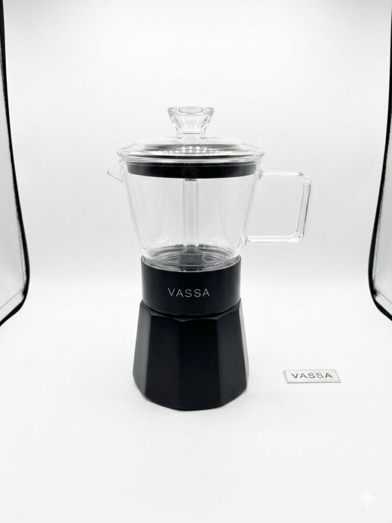 Cafetera Negra Italiana 240ml Vassa