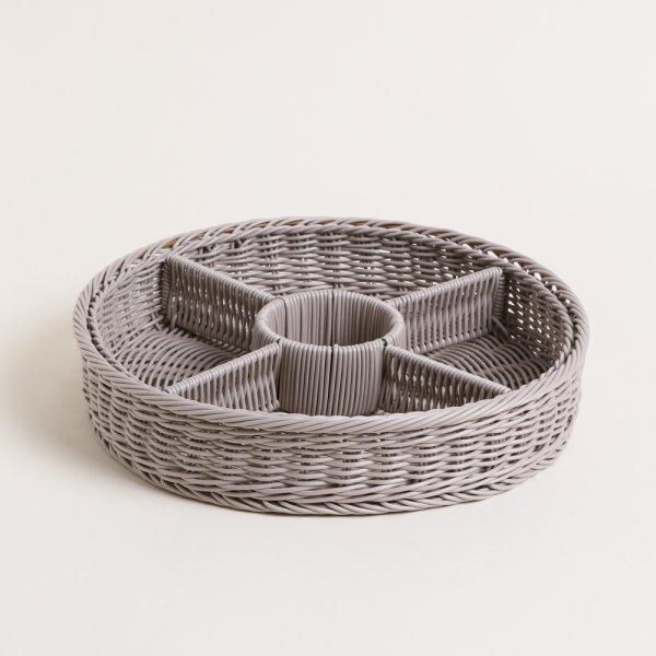 COPETINERA DE PP TRENZADO VISON CLARO 33,5 CM