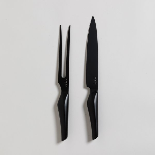 SET DE ASADO ACERO INOXIDABLE NEGRO