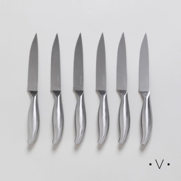 SET X 6 CUCHILLOS PARA CARNE 23 CM