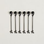 SET X 6 CUCHARAS LARGAS ACERO NEGRO STEM 16,5 CM