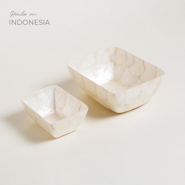 SET X 2 BOWLS RECTANGULARES PANAY 14X10 / 20X15 CM