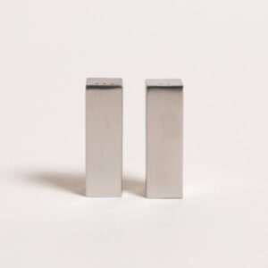 SET DE SALERO Y PIMENTERO DE ACERO INOXIDABLE 11,5X2,S CM - Bazar
