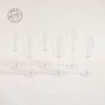 SET X 6 COPAS DE CHAMPAGNE CRISTAL DE BOHEMIA ANSER 290 ML