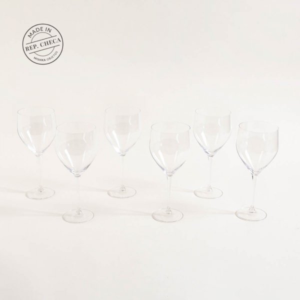 SET X 6 COPAS CRISTAL DE BOHEMIA SITTA 680 ML