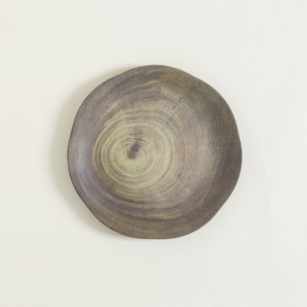 PLATO DE FIBRA DE BAMBOO SUMATRA SIMIL MADERA EXTERIOR GRIS 26 CM