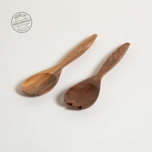 SET CUCHARA Y TENEDOR ACACIA MANILA MANGO PUNTA 25,4 CM - Bazar