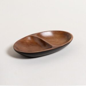 COPETINERO ACACIA MANILA BLACK 2 DIVISIONES 26X15 CM - Bazar