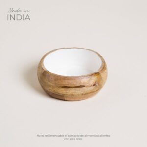 MINI BOWL DE MADERA ESMALTADA SAHA 200 ML - Bazar