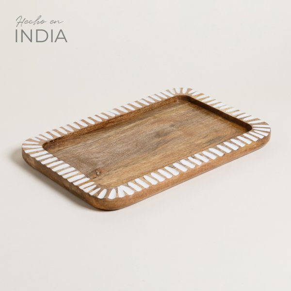 BANDEJA CUADRADA SUNDARA 40X25 CM