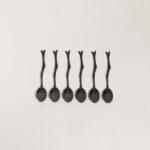 SET X 6 CUCHARITAS PINCER NEGRO MATE 12,5 CM