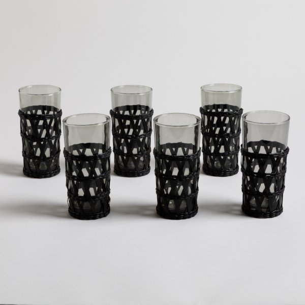 SET X 6 VASOS MAJA BLACK 420 ML *VASSA