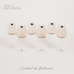 SET X 6 COPAS DE CRISTAL DE BOHEMIA ANSER BROWN 440 ML