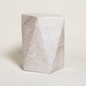 MESA DE ARRIME TRAVERTINO 45,5X40,5 CM - Bazar