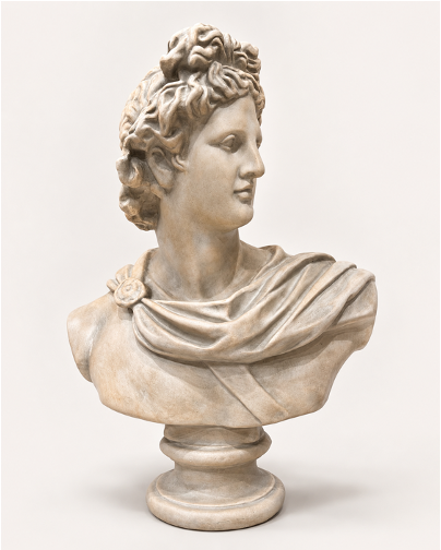 Busto decorativo de estilo clásico