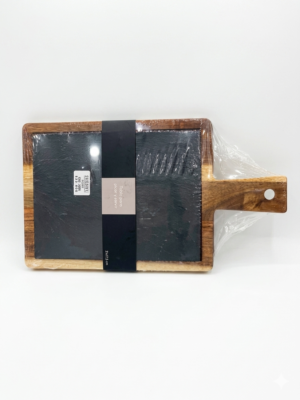 Tabla para picar y servir de madera y piedra 31cm - Bazar