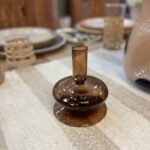Portavela Vidrio Marrón 12x10cm