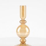 Portavela Vidrio Ambar 16x9cm