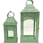 Farol porta vela fanal metálico Set x 2 M2